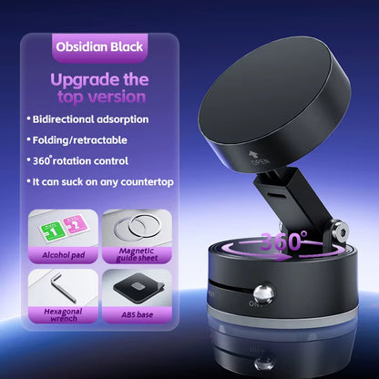 Mini Vacuum Double Side Magnetic Suction Cup Holder Foldable Kitchen Lazy Phone Bracket for Iphone Android Smartphone